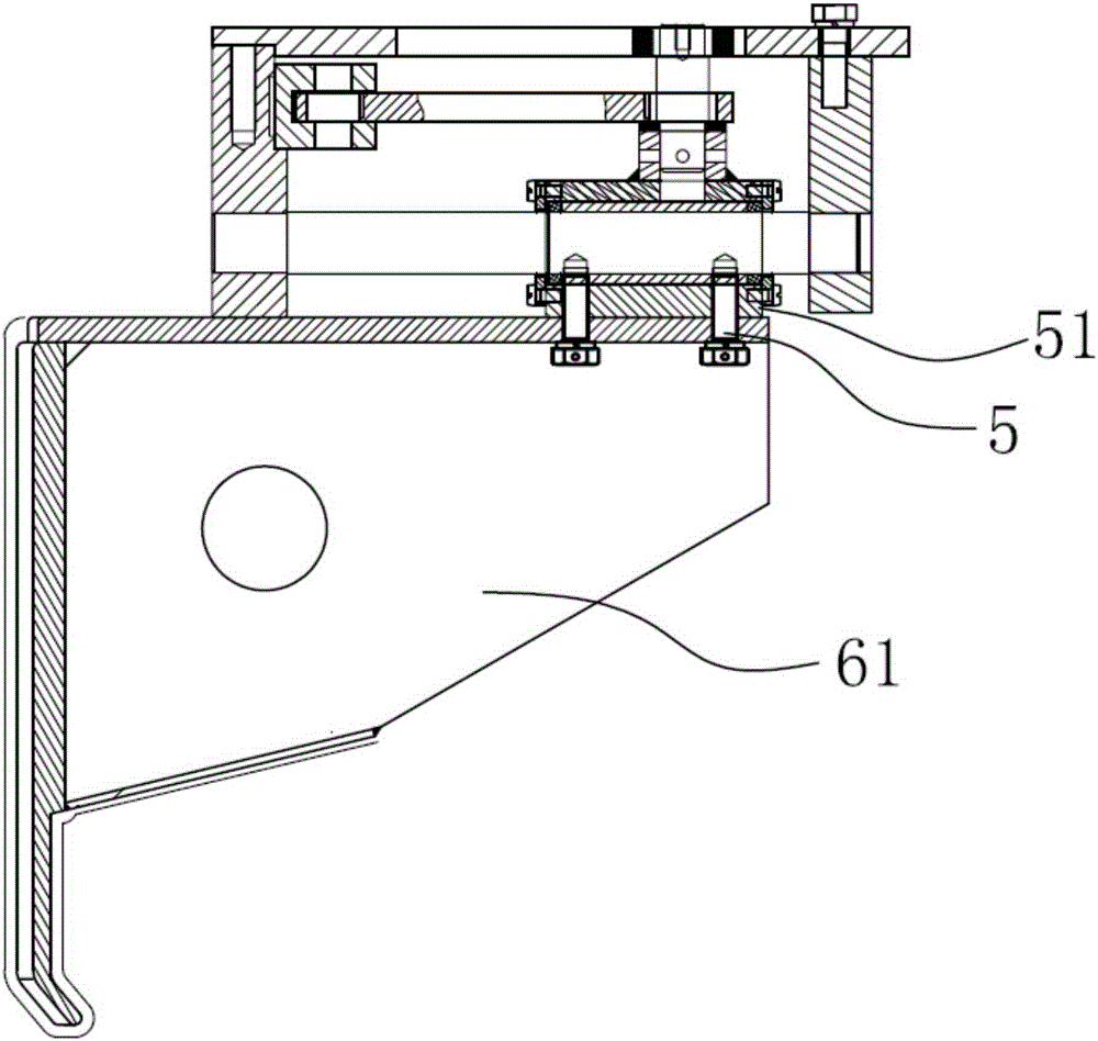 Manipulator claw sheet mounting structure of tyre vulcanizer