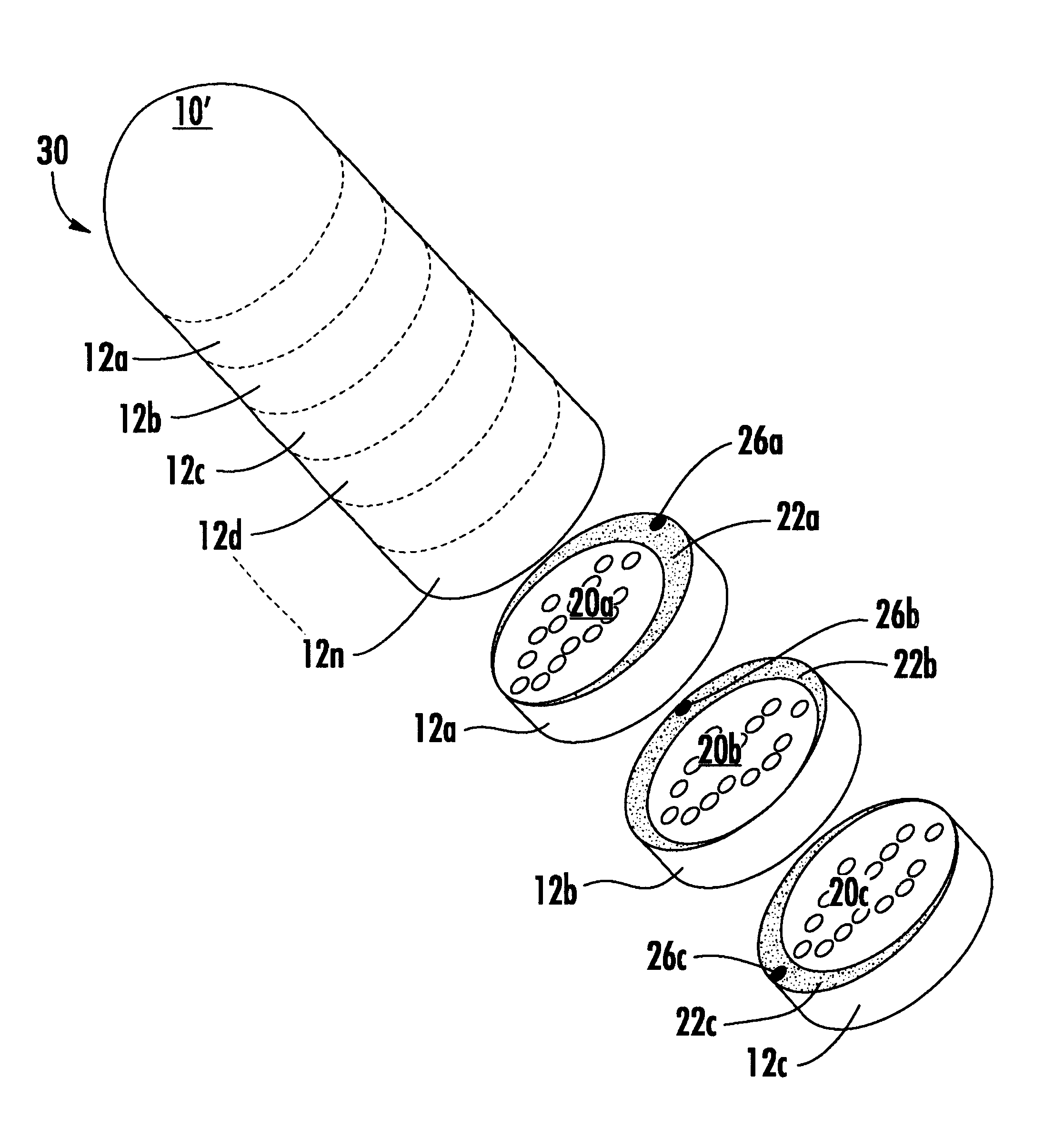 Kinetic energy rod warhead with isotropic firing of the projectiles