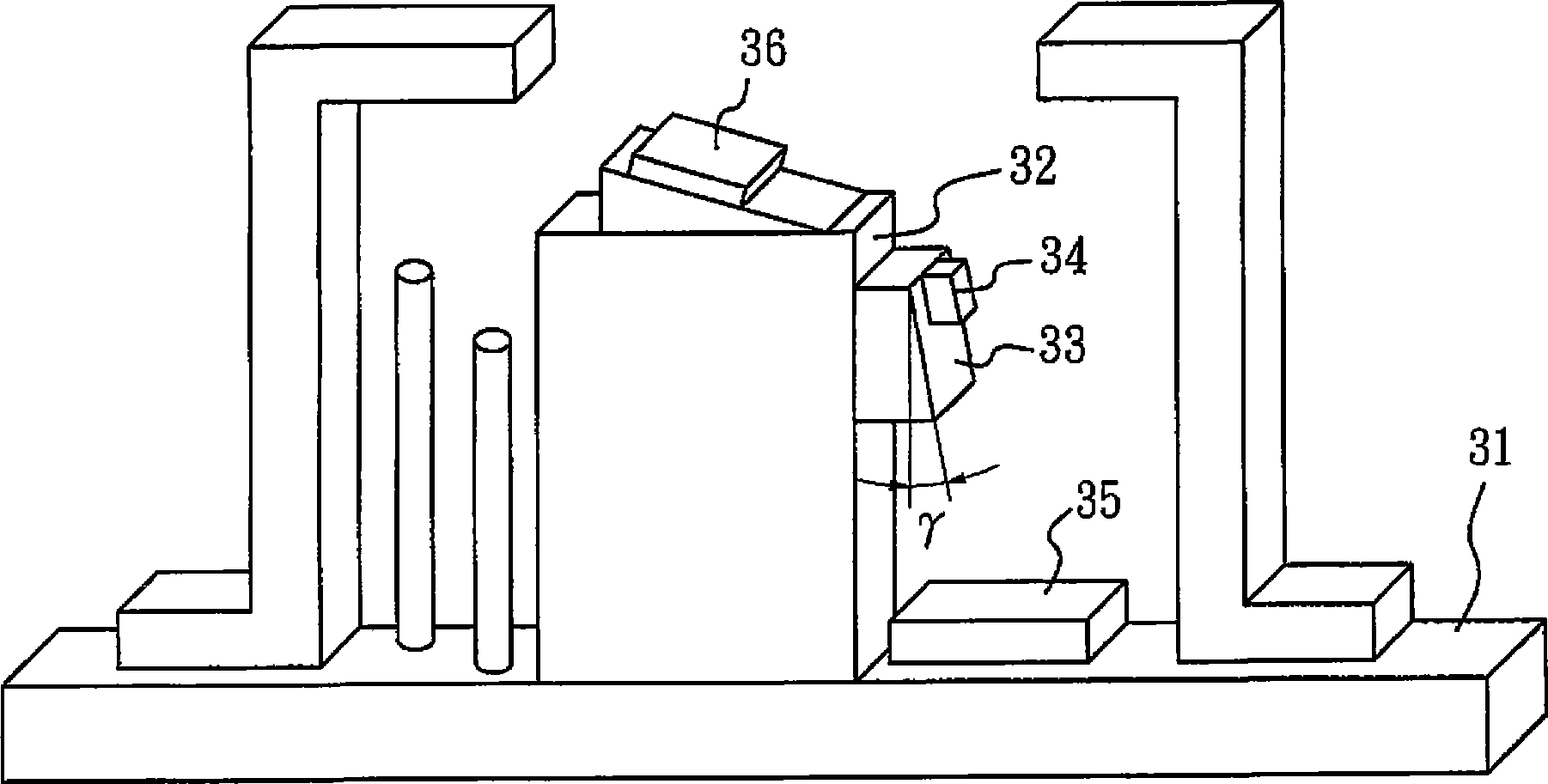 Optical device containing laser diode and luminous diode