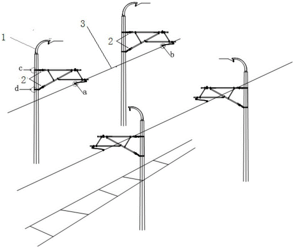 Segmenting method for subway contact system lead, system, simulating method and simulating system