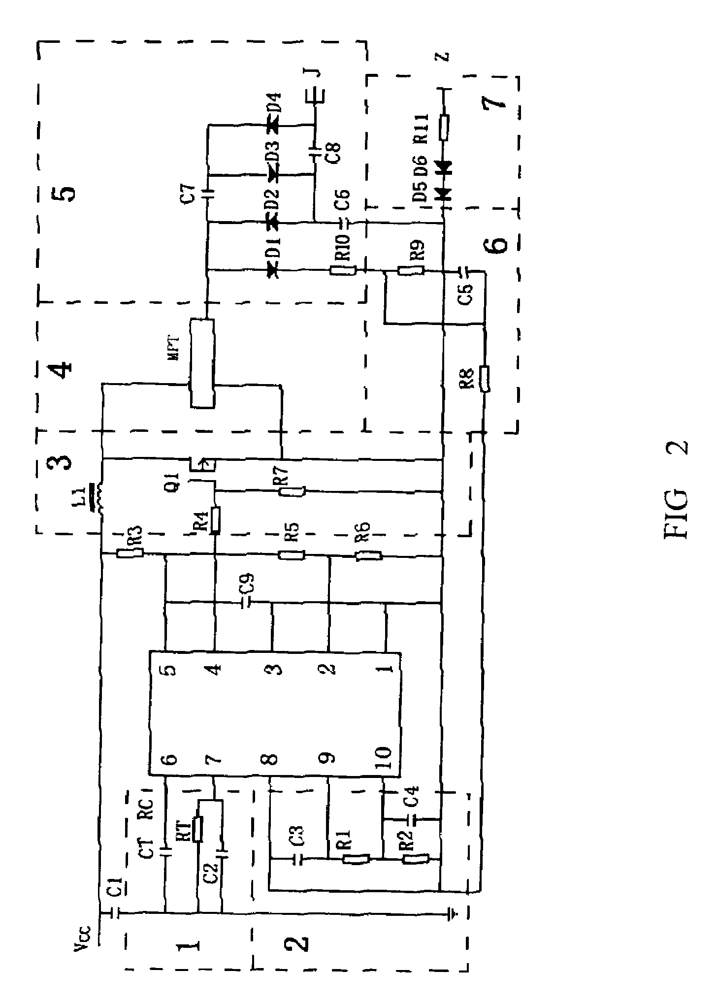 Piezoelectric anion generator controled by integrated circuit