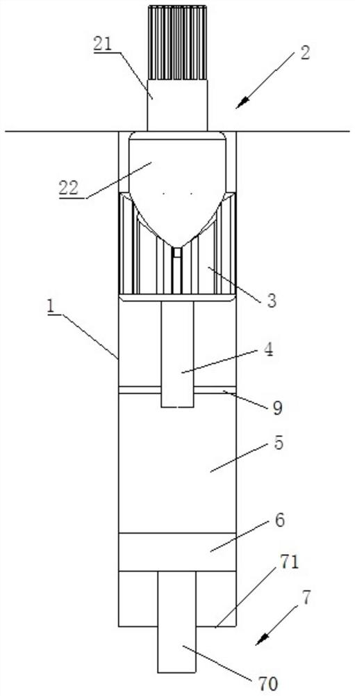 Pneumatic automatic return device