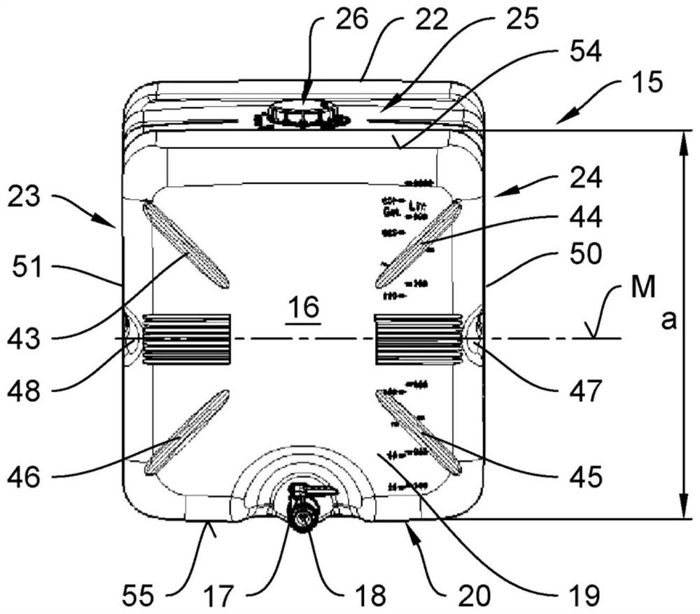 Inner container and transport and storage container for liquid having same