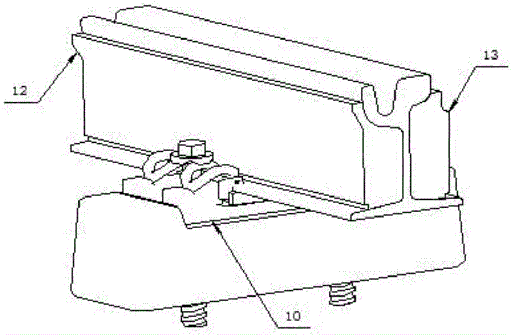 Modern tram trough type steel rail fastener