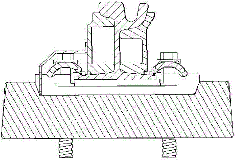 Modern tram trough type steel rail fastener