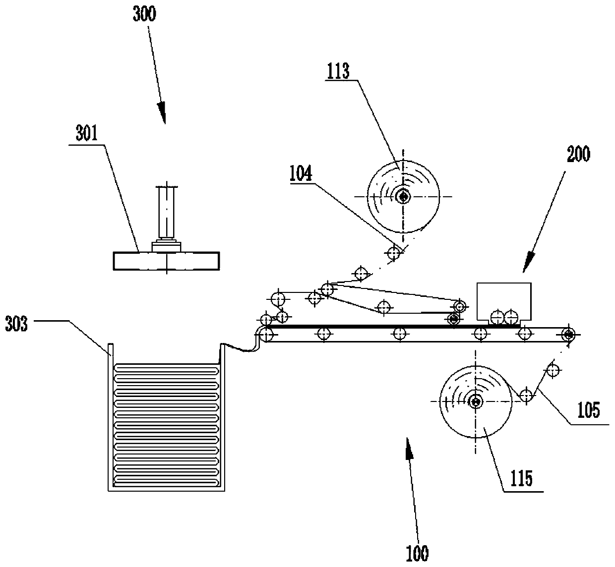 Laminated filter pressing device