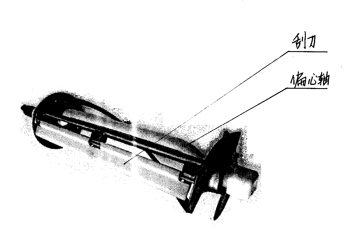 Design for agitating shaft of soft ice cream machine