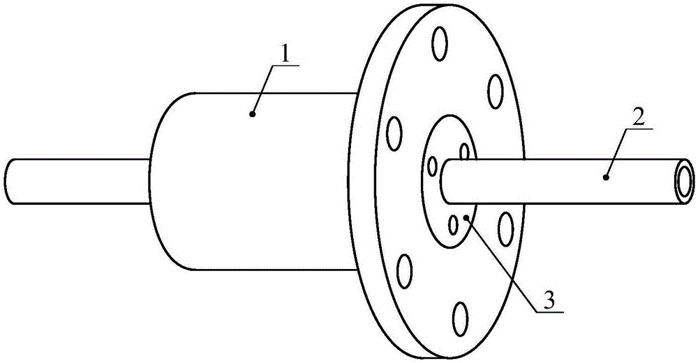 High-heat-resistance sealed cabin pipeline cabin penetration flange and machining method