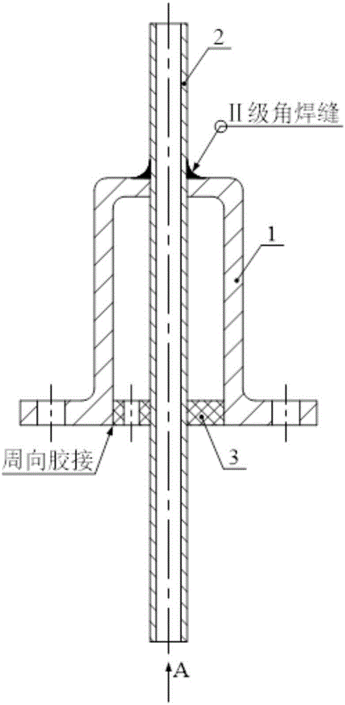 High-heat-resistance sealed cabin pipeline cabin penetration flange and machining method