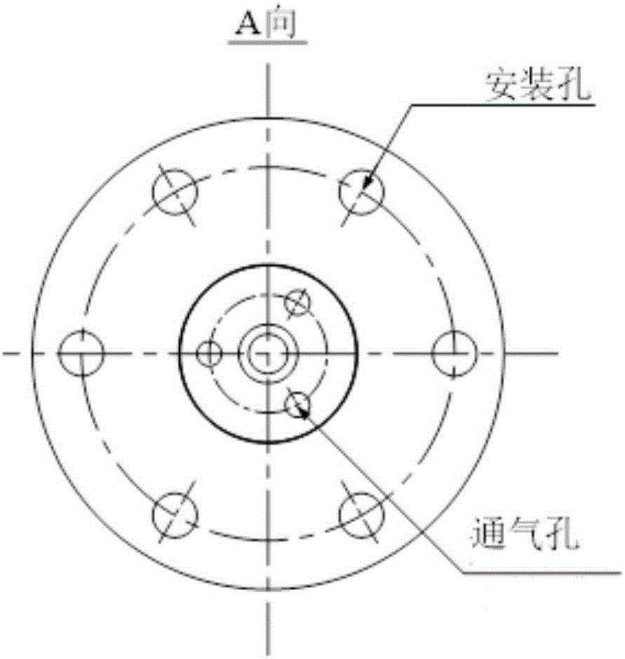 High-heat-resistance sealed cabin pipeline cabin penetration flange and machining method