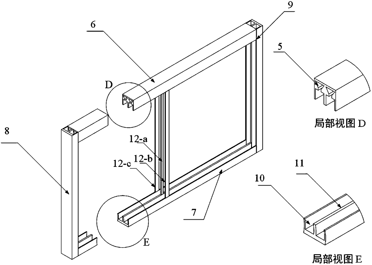 Suspended type vibration and noise reduction window