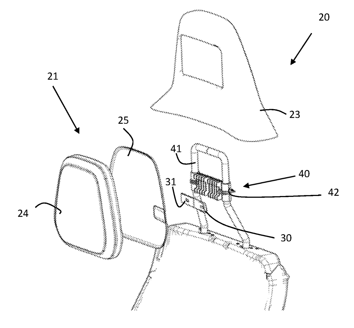 Vehicle seat and a head rest for a vehicle seat