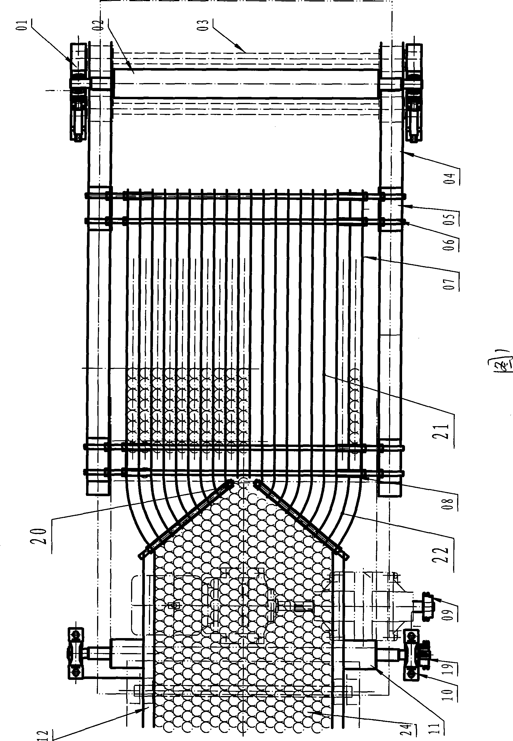 High-efficiency bottle cover arrangement machine