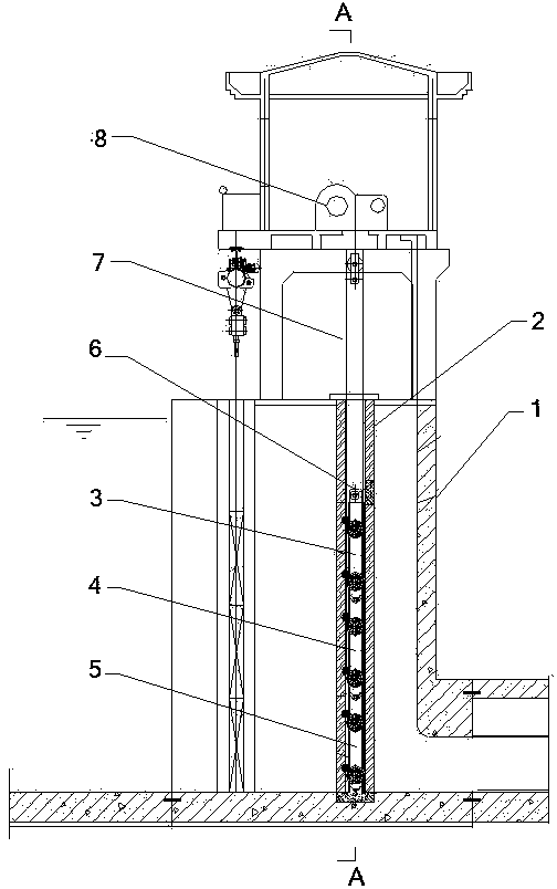 Layered water intake gate