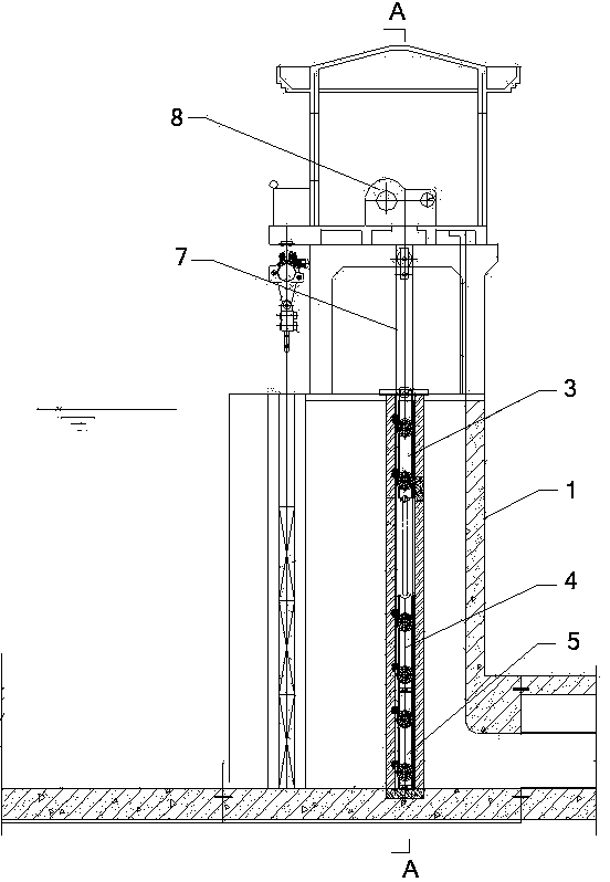 Layered water intake gate