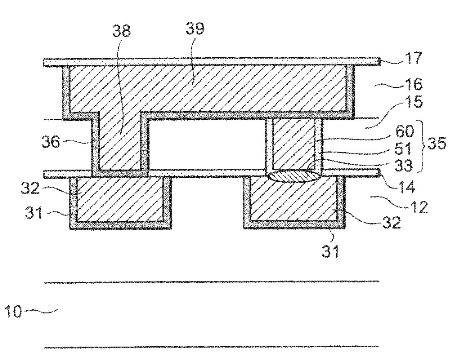 Semiconductor device and method of manufacturing semiconductor device including wiring via and switch via for connecting first and second wirings