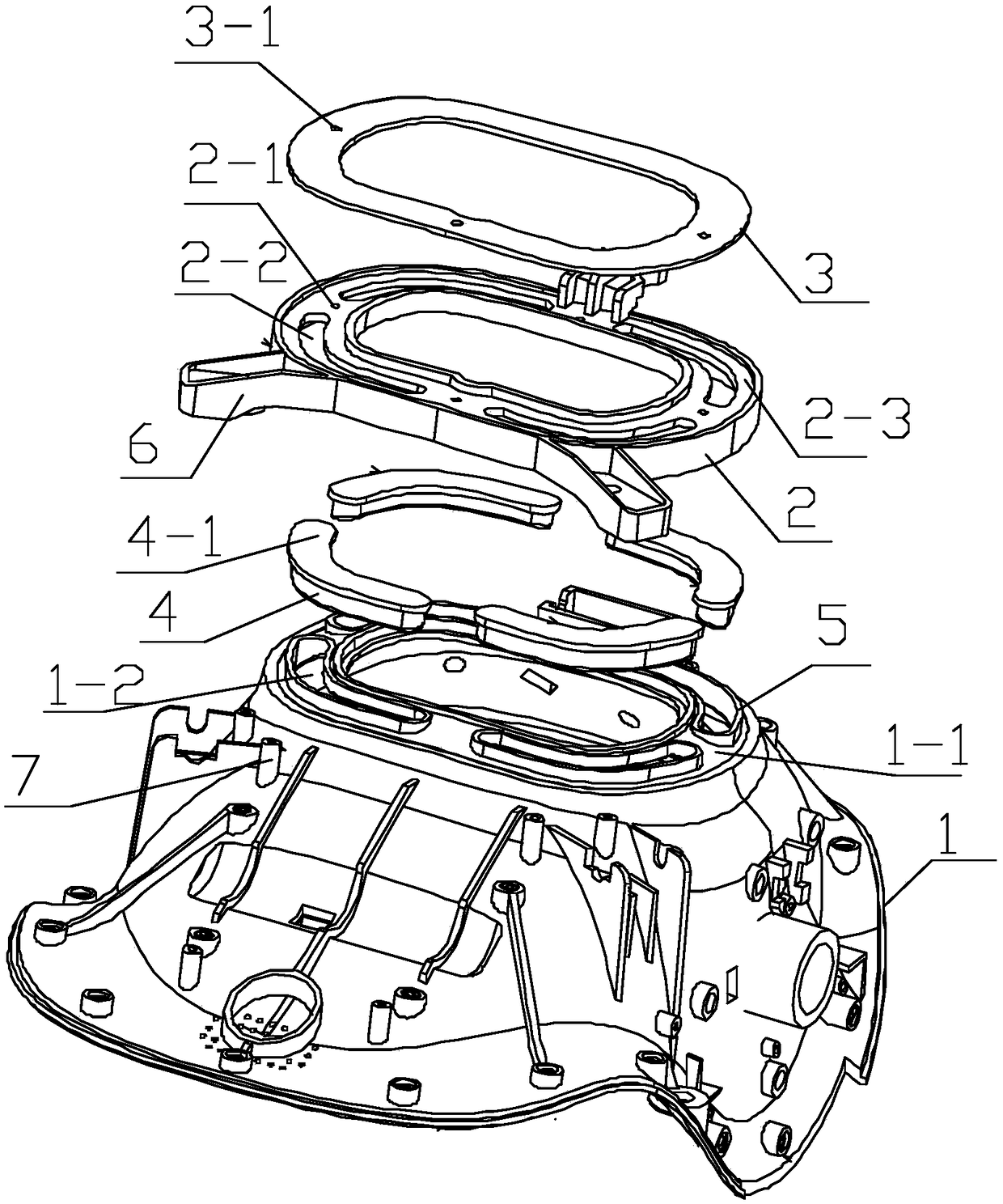 Infrared mounting structure of knee massager