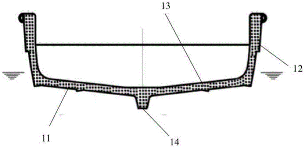 Double-hull bottom double-hull ship