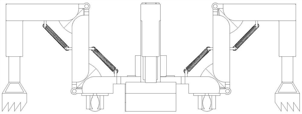 Quadruped robot driven by rotary rolling diaphragm and multi-gait driving method of quadruped robot