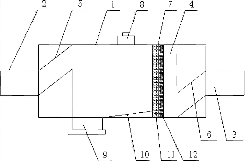 Pipeline filter used in industrial circulating cooling water treatment system