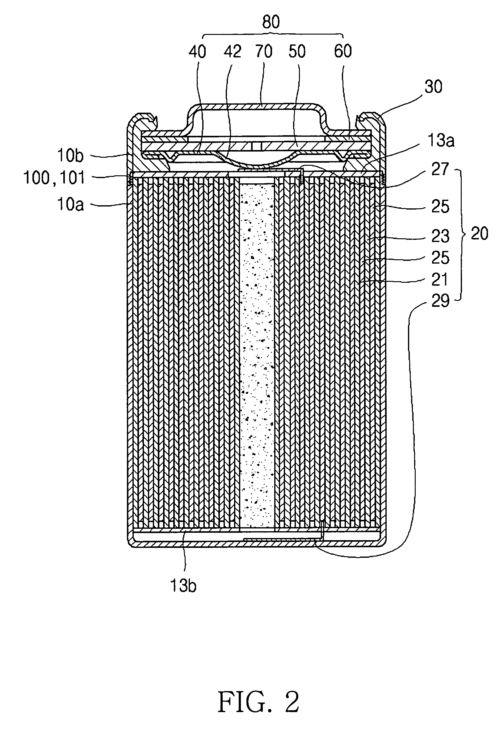 Cylindrical type secondary battery