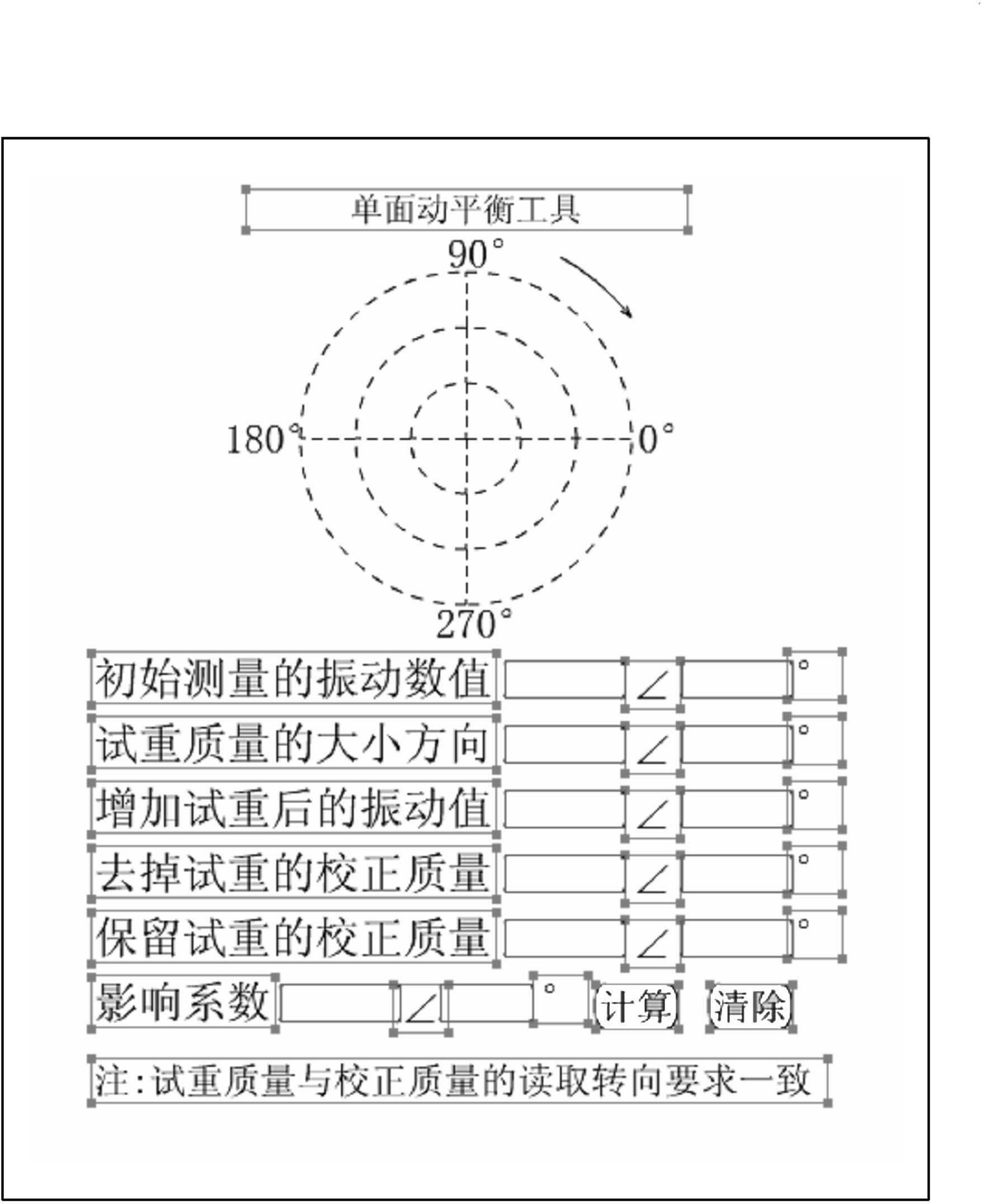 Single-side dynamic balance tool