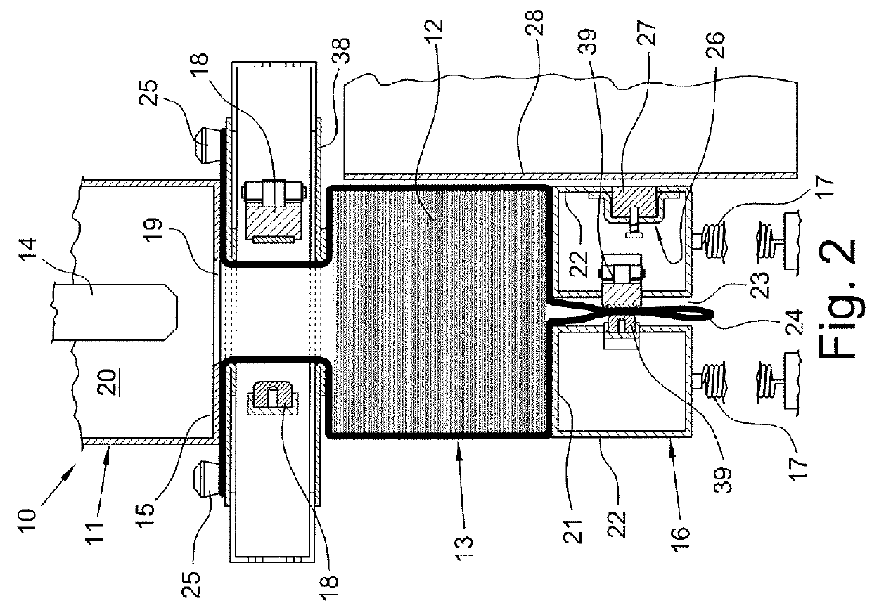 Device for filling and closing bags for containing paper documents, such as banknotes and the like