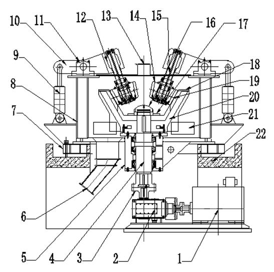 A vertical roller mill