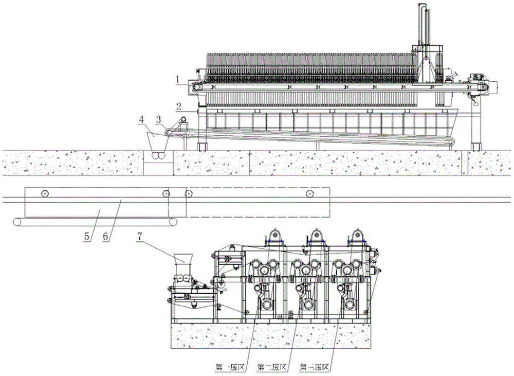 Dehydration method of heterogeneous sludge