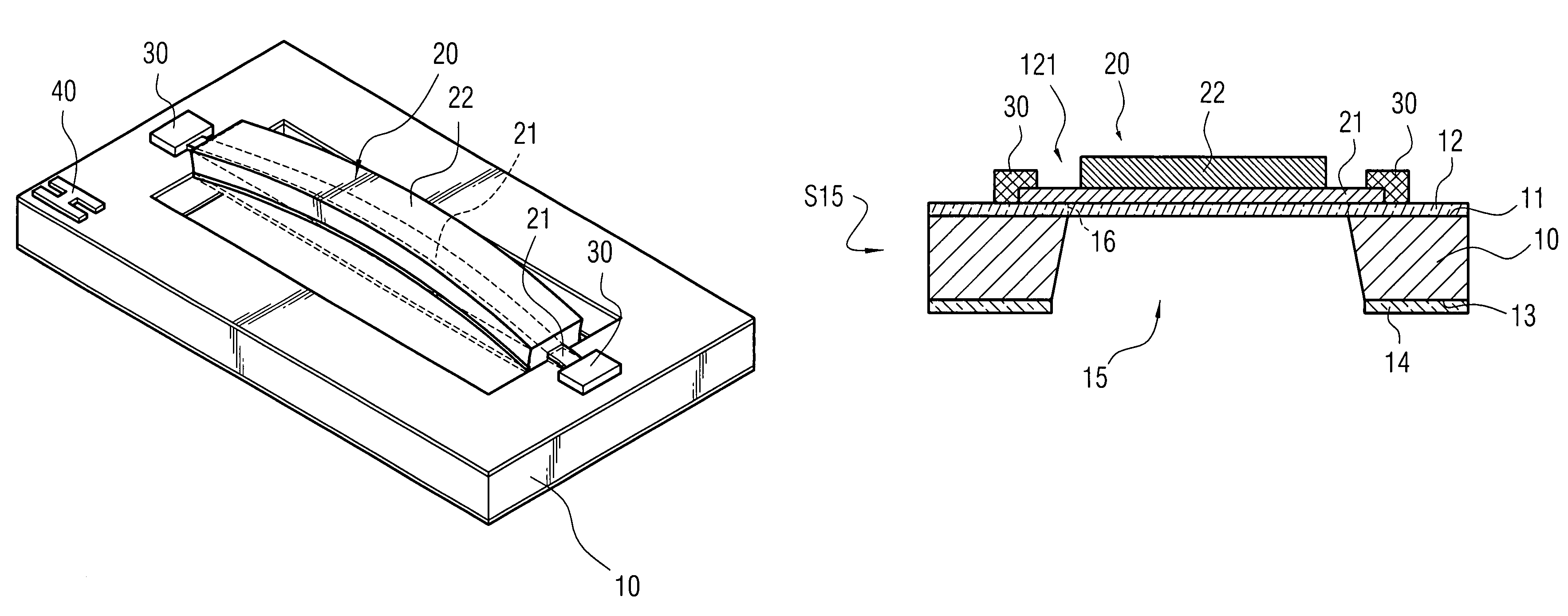 Resistive-type humidity sensing structure with microbridge and method therefor