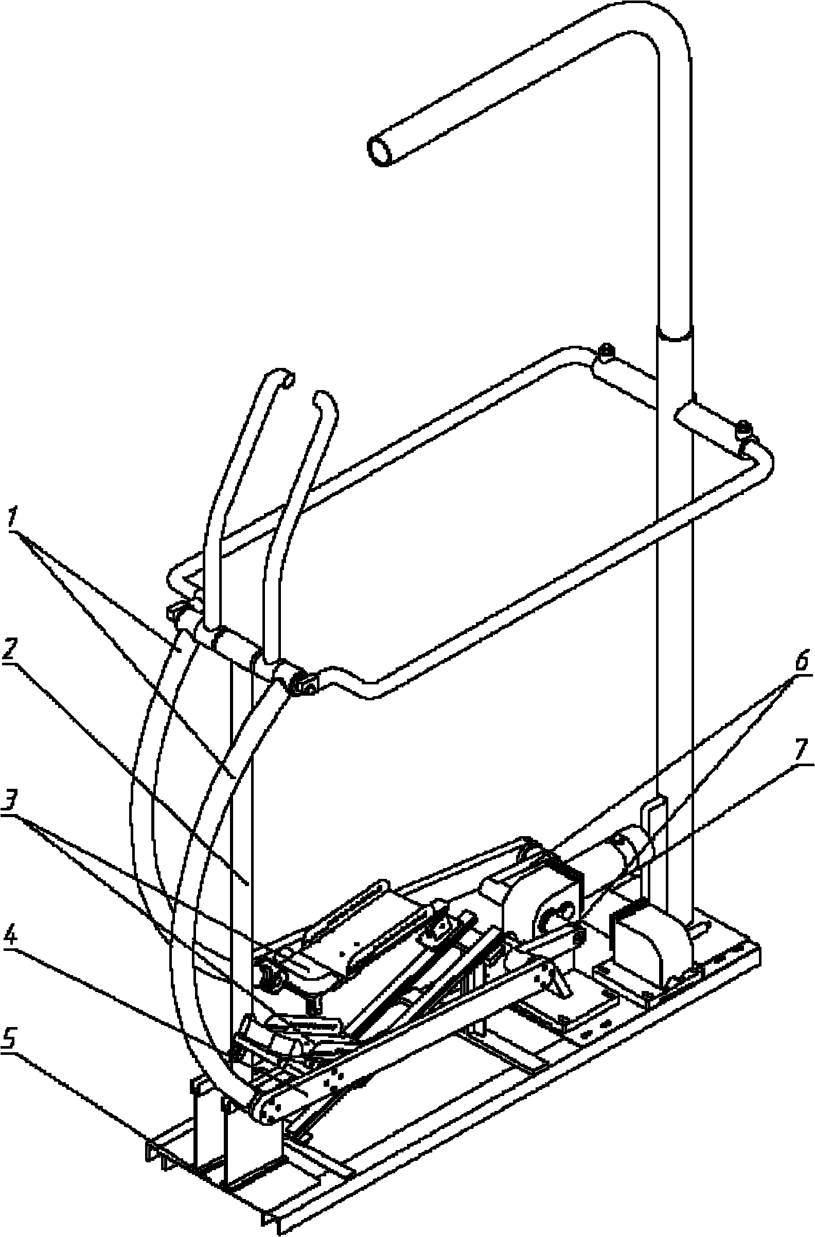 Phalanx joint rehabilitation mechanism of pedal gait rehabilitation trainer