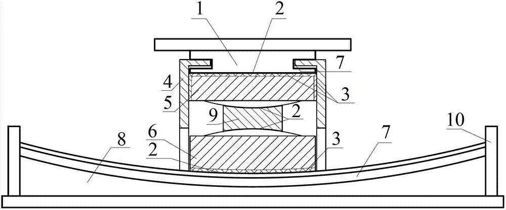 Pulling-resistant friction isolation bearing for bridge