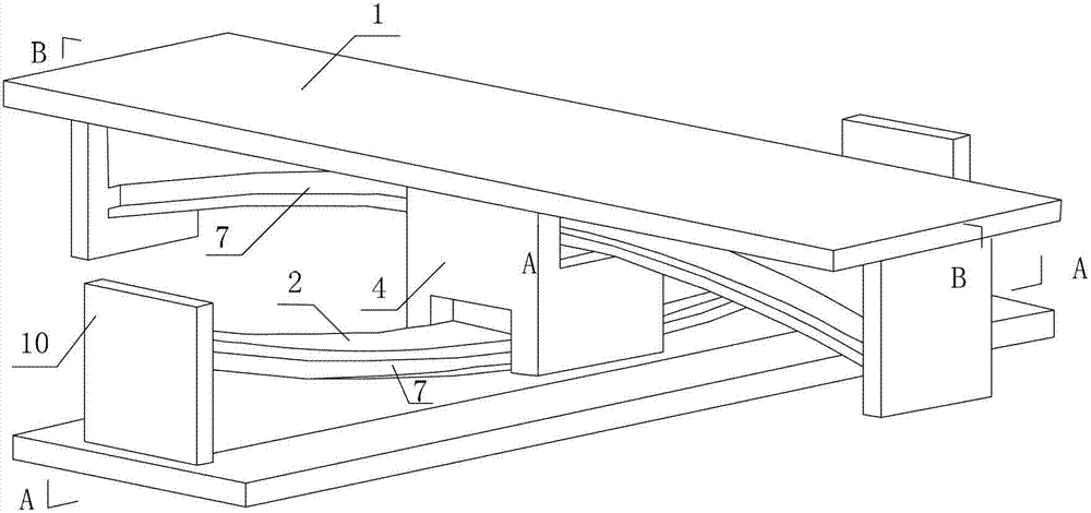 Pulling-resistant friction isolation bearing for bridge