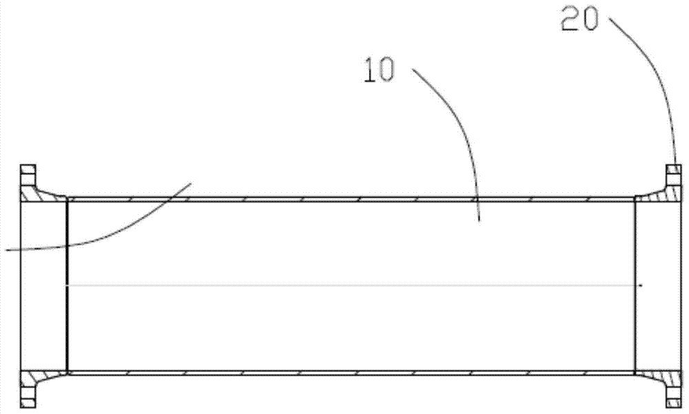 Improved butt submerged arc welding method of steel pipe and flange with neck