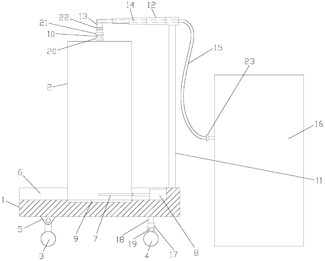 Sulfur hexafluoride gas insulated metal-enclosed switchgear mobile gas filling device