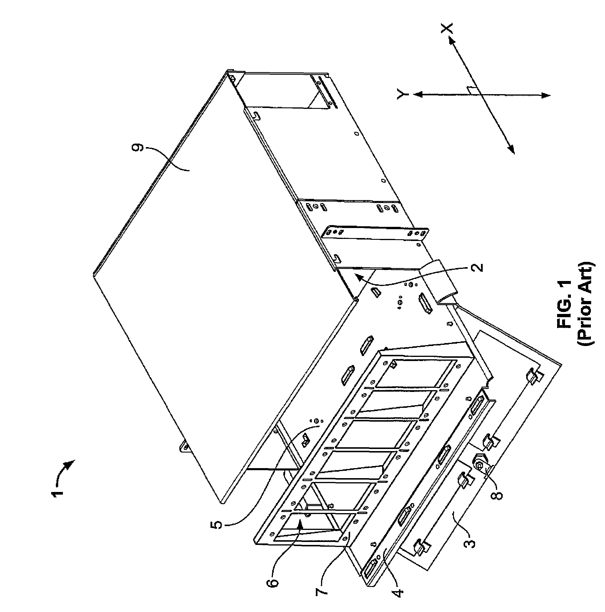 Horizontal fiber optic patching assembly