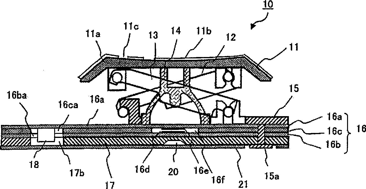 Key switch arrangement