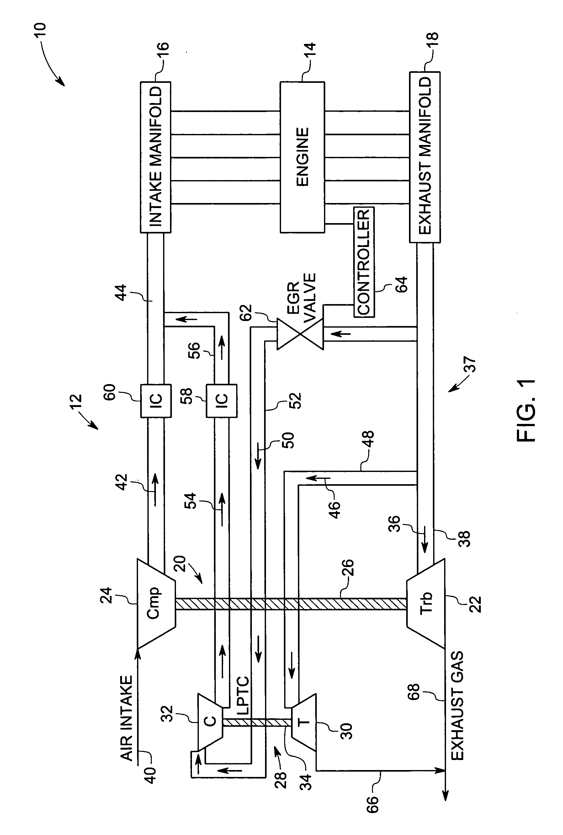 Turbocharged engine system and method of operation