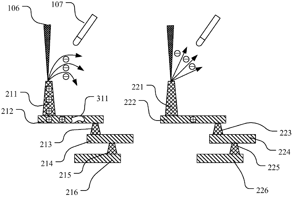 Detection method for electric connection defect of chip