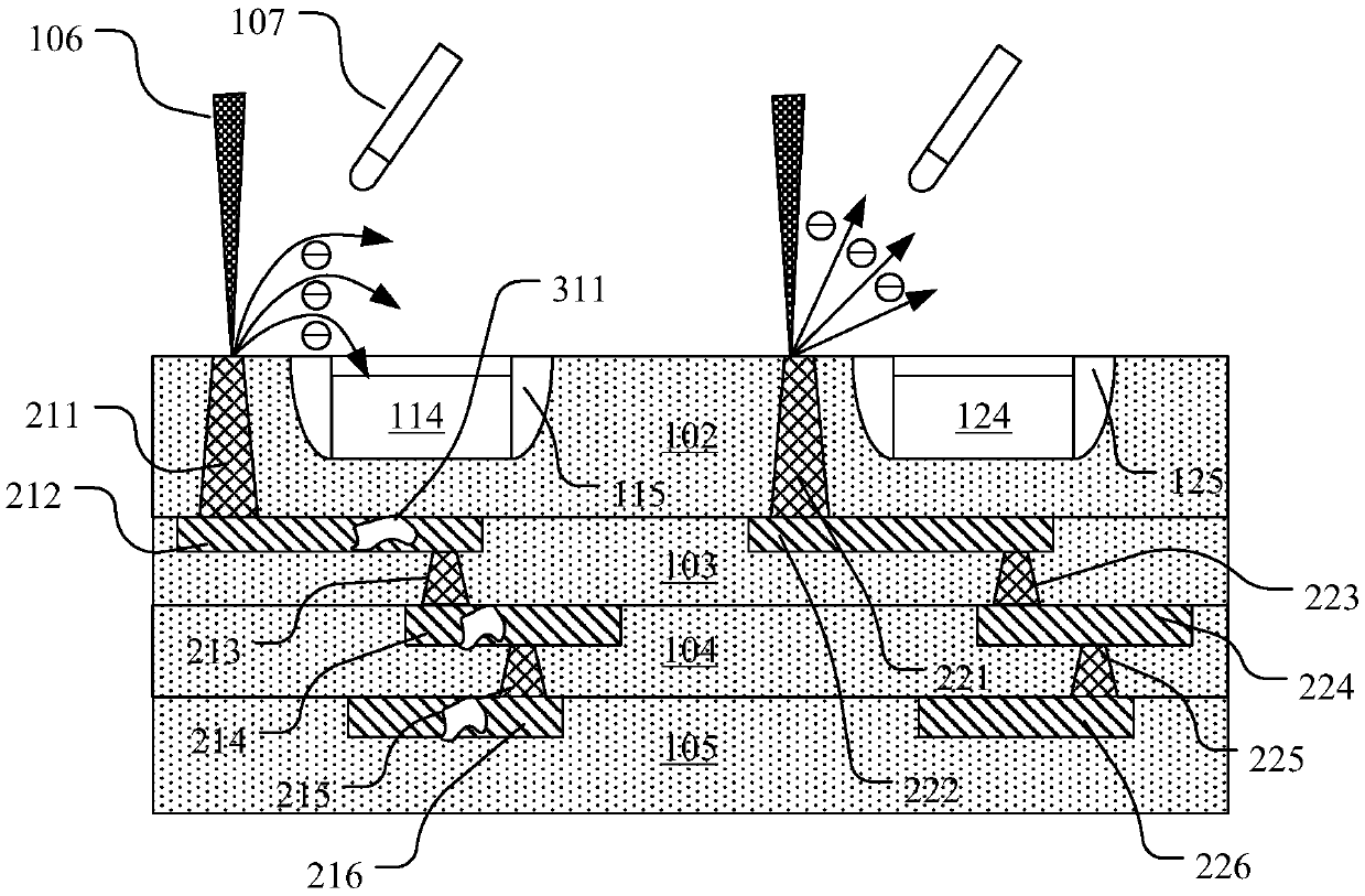 Detection method for electric connection defect of chip