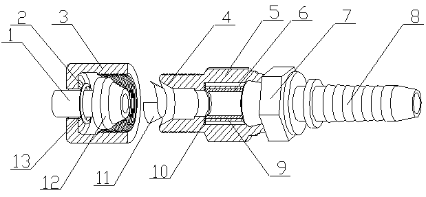 Low temperature resisting rubber pipe assembly