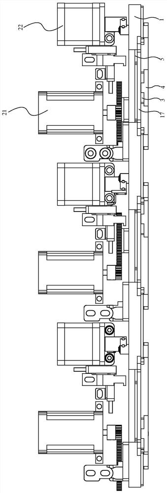 Inker cam device capable of freely ascending, descending and moving leftwards and rightwards