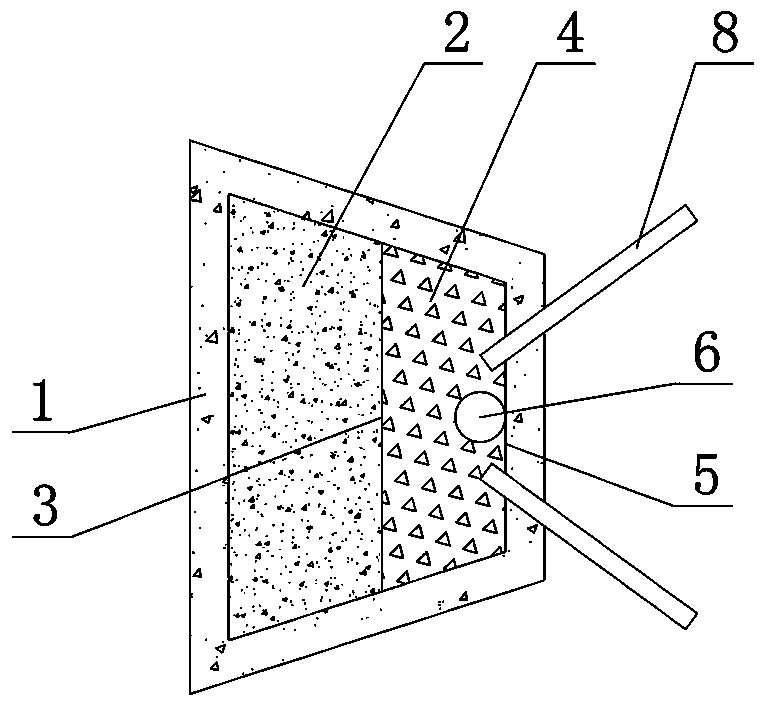 Special-shaped drainage anti-skidding pile and construction method thereof