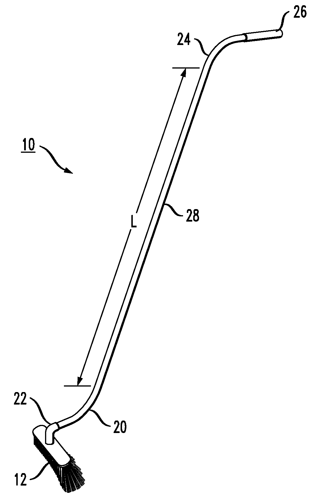 Ergonomically-configured handle for cleaning devices