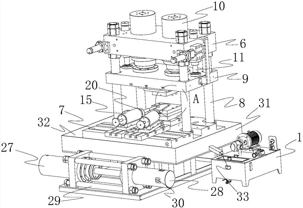 Water swelling forming machine for special-shaped pipes