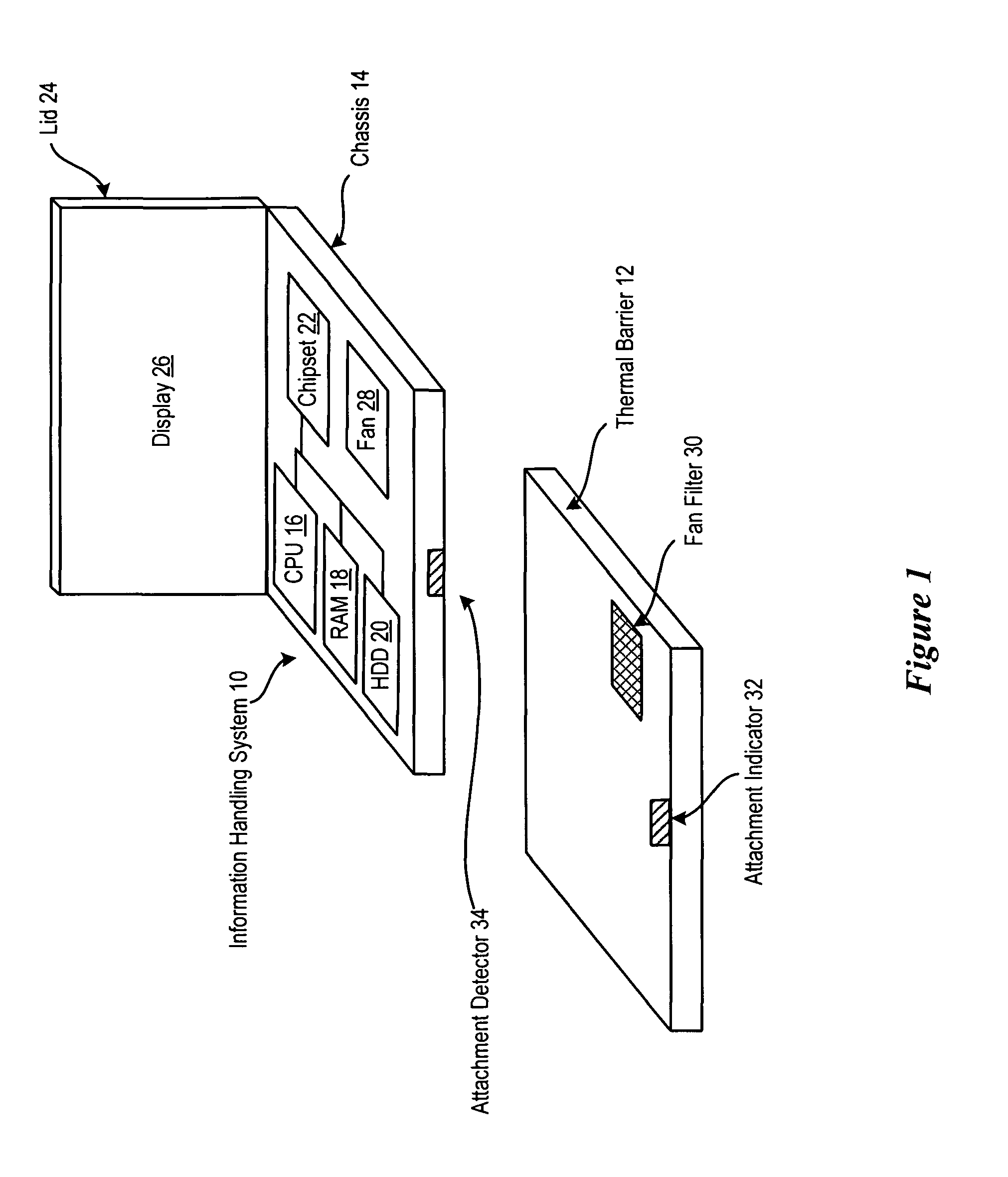 System and method for managing portable information handling system cooling