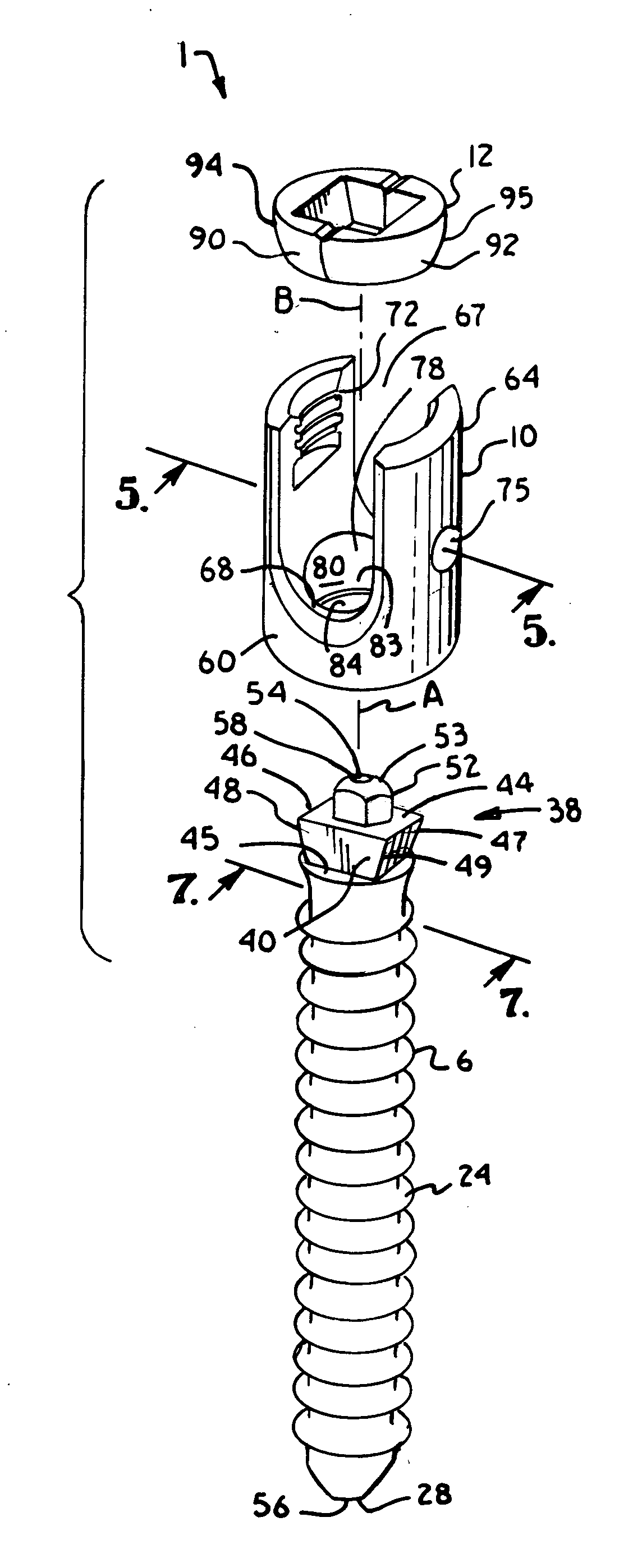 Polyaxial bone screw with multi-part shank retainer