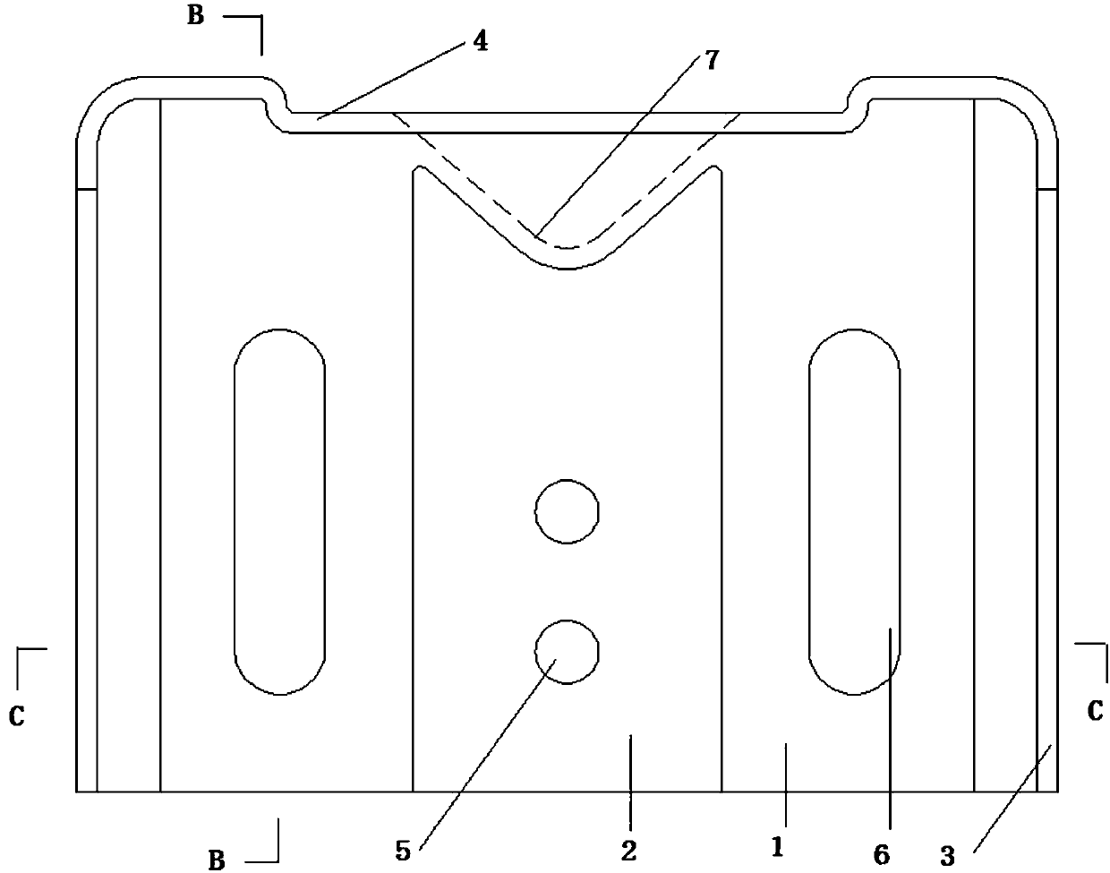 A limit baffle for bar-shaped lever lock of passenger car compartment door