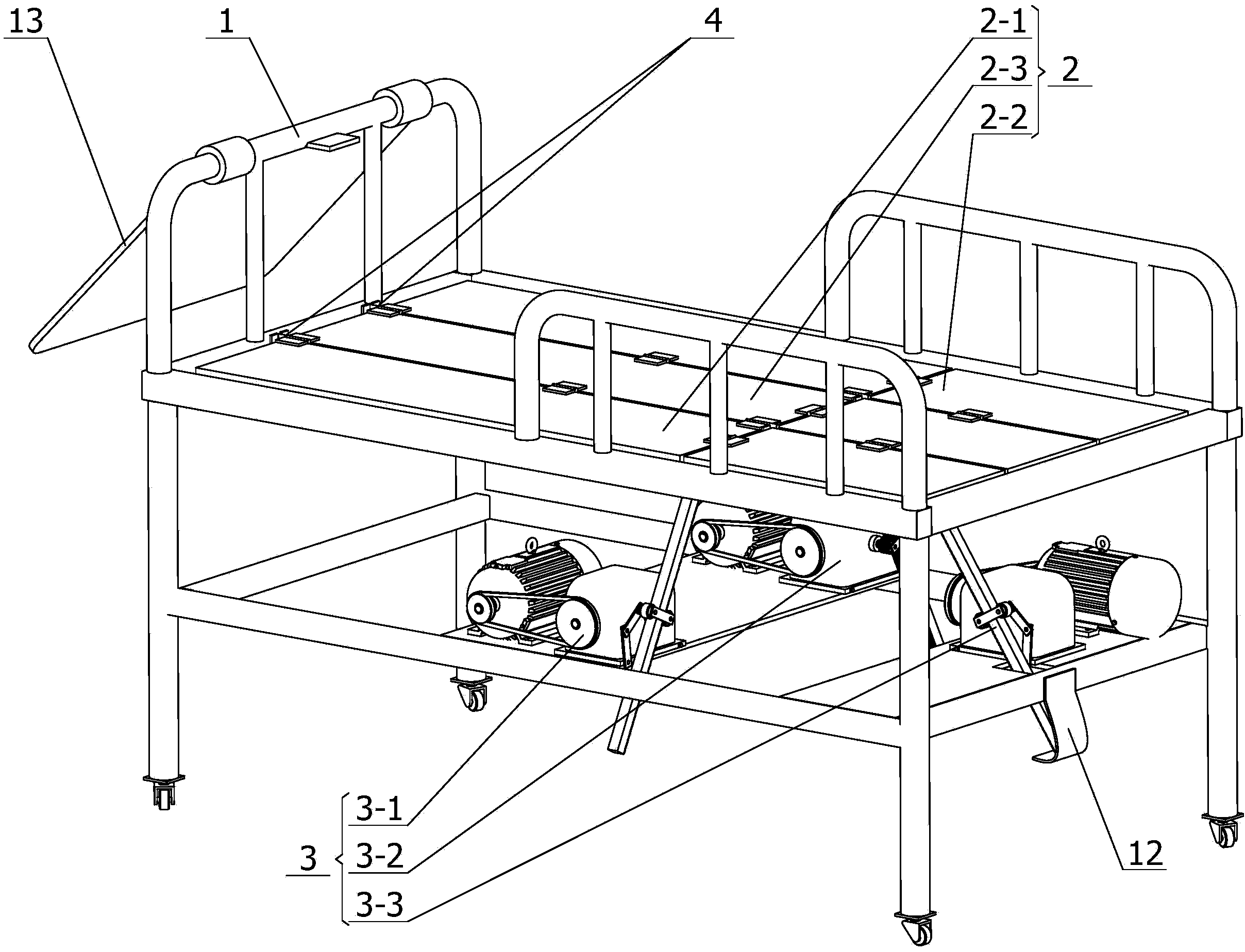 Automatic turning bed