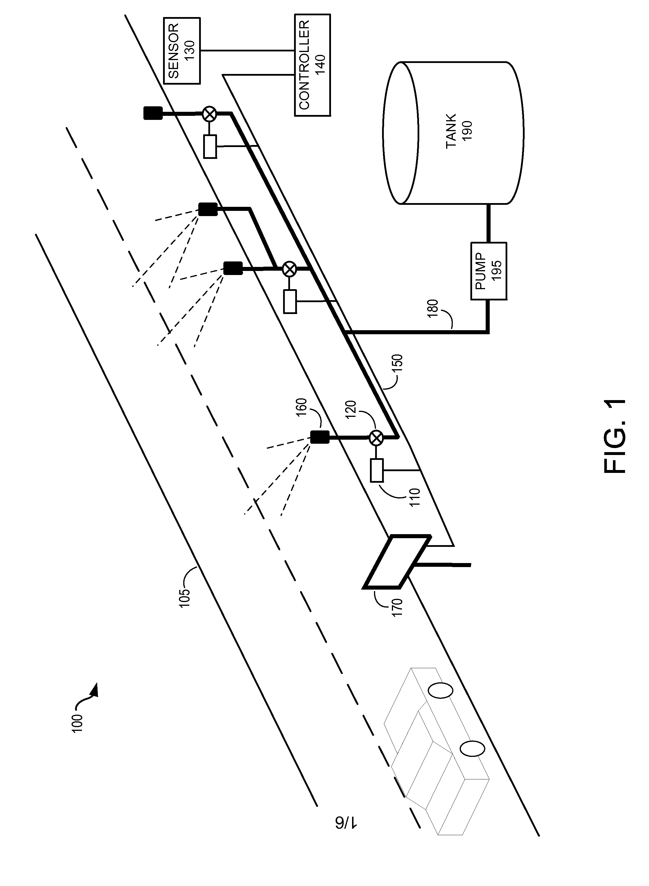 Road spray system and method